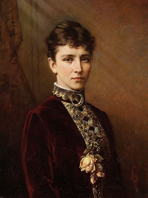 Julie Wilhelmine Hagen - Schwarz, Ritratto di una distinta donna russa, 1888
